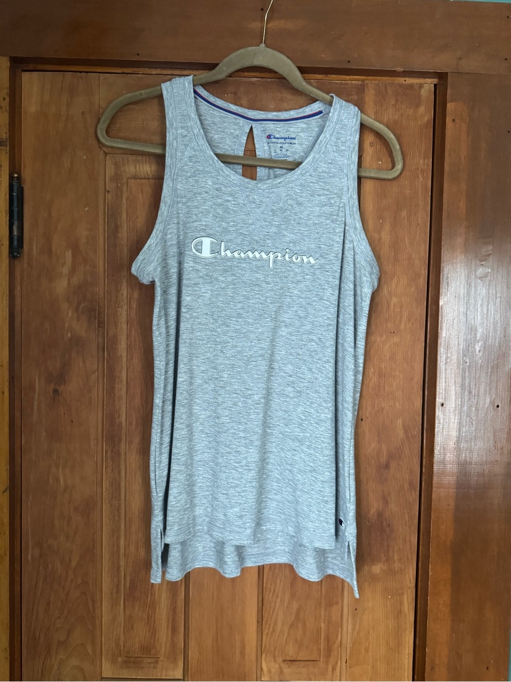 Champion Light Gray Logo Tank Top for Women